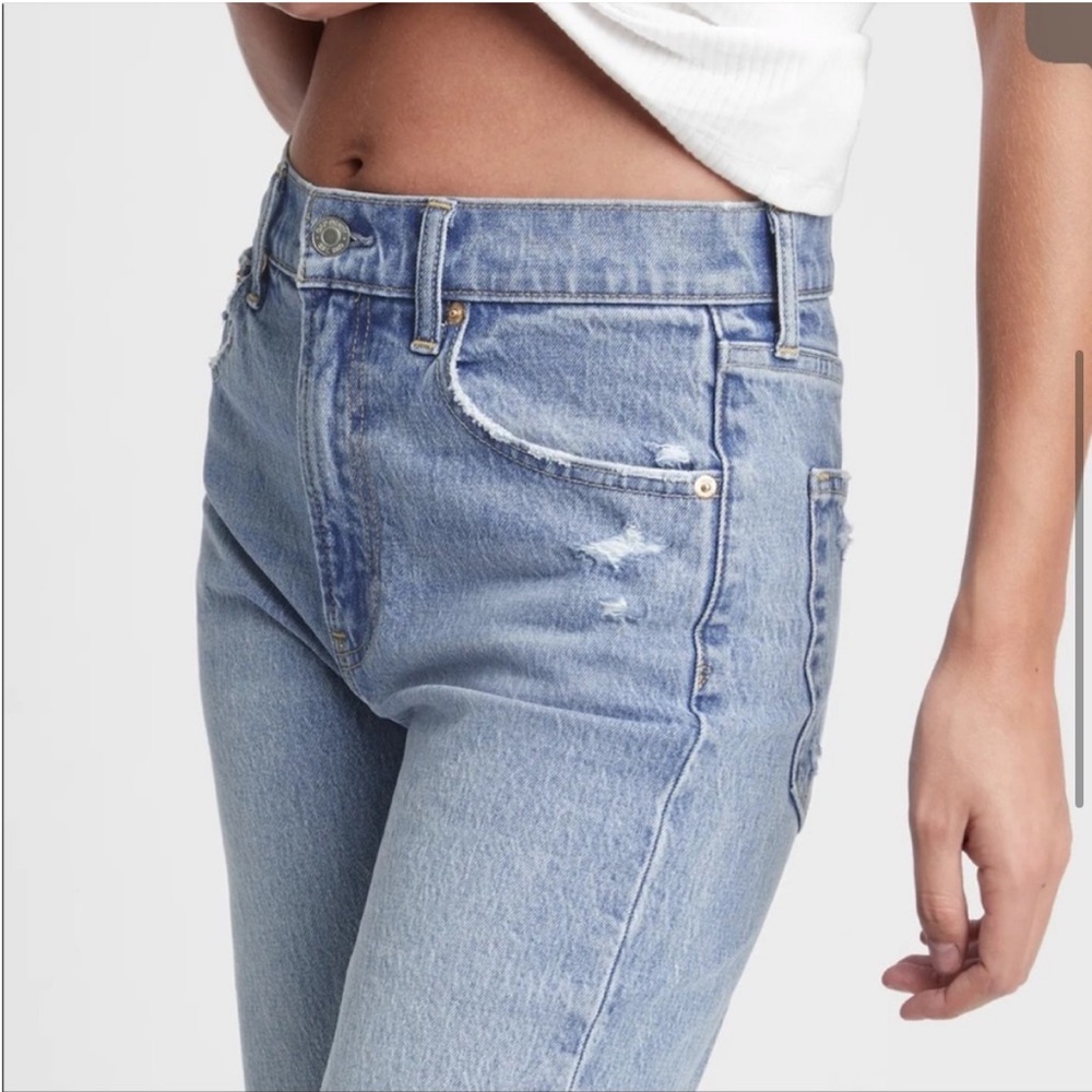 Gap Sky High Distressed Straight Leg Jeans 28 6P - Picture 5 of 12